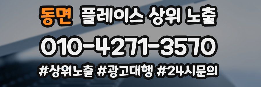 동면 플레이스 상위 노출