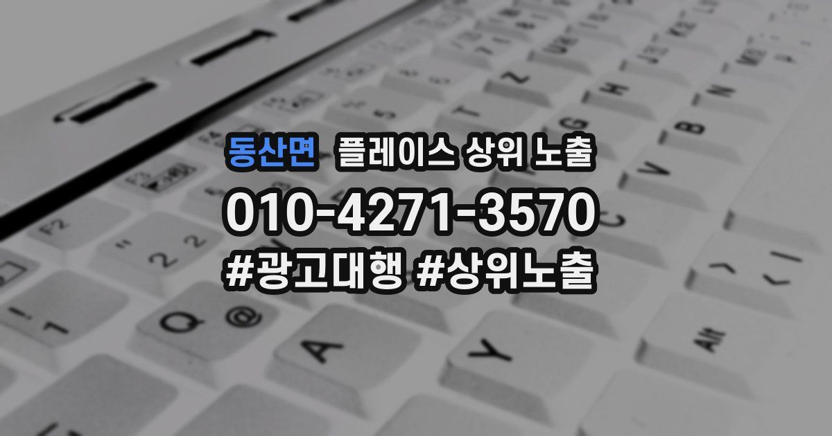 동산면 플레이스 상위 노출