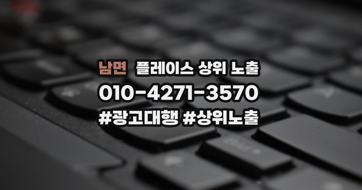 남면 플레이스 상위 노출