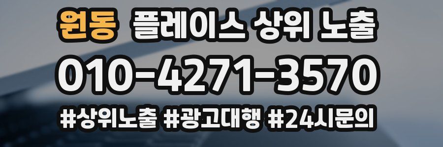 원동 플레이스 상위 노출