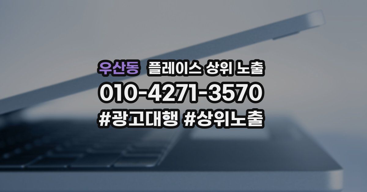 우산동 플레이스 상위 노출