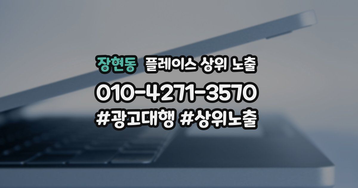 장현동 플레이스 상위 노출