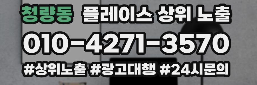 청량동 플레이스 상위 노출