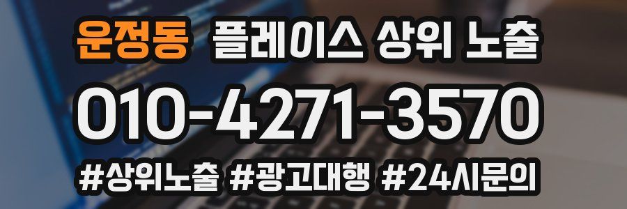 운정동 플레이스 상위 노출