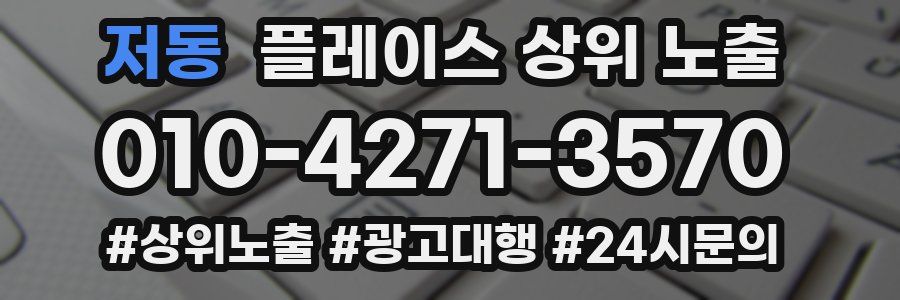 저동 플레이스 상위 노출