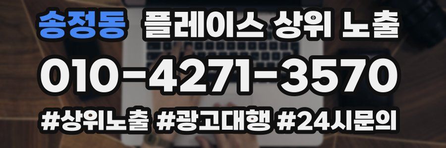 송정동 플레이스 상위 노출
