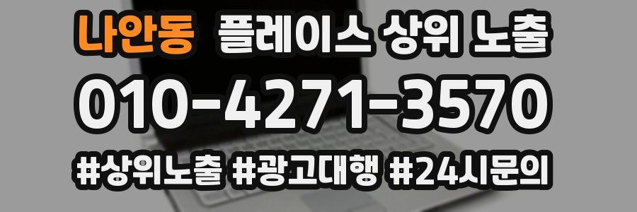 나안동 플레이스 상위 노출