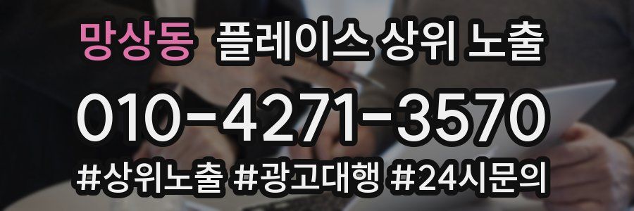 망상동 플레이스 상위 노출