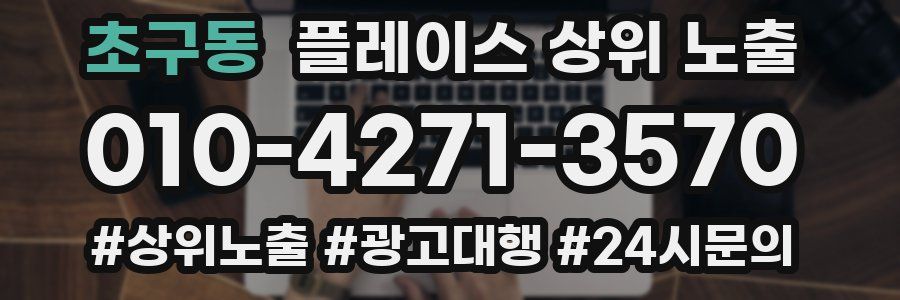 초구동 플레이스 상위 노출