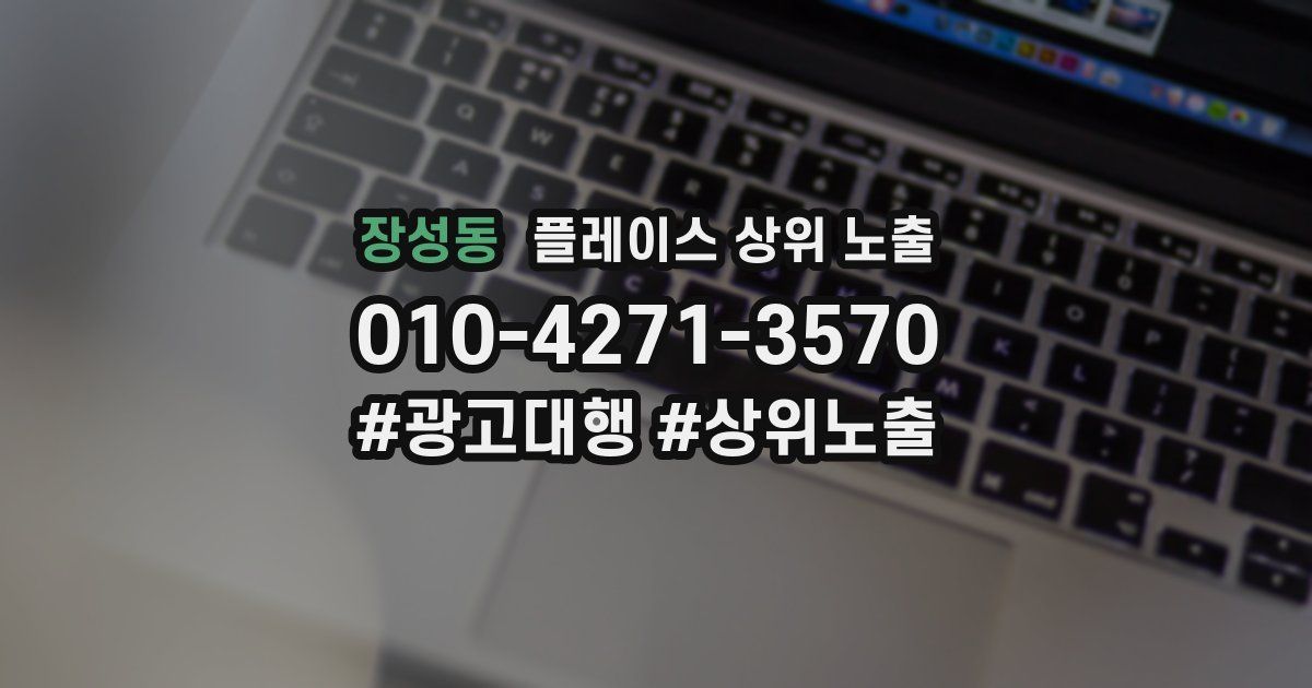 장성동 플레이스 상위 노출