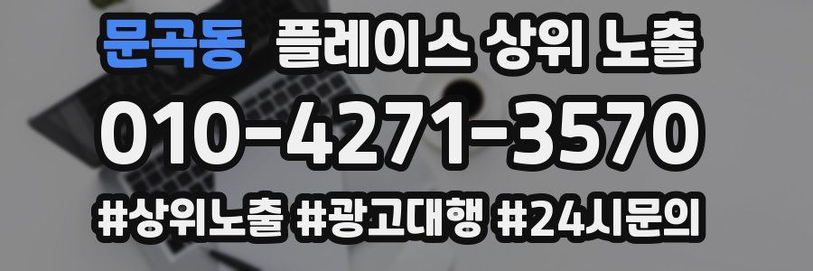 문곡동 플레이스 상위 노출