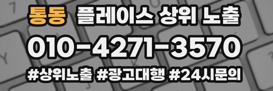 통동 플레이스 상위 노출