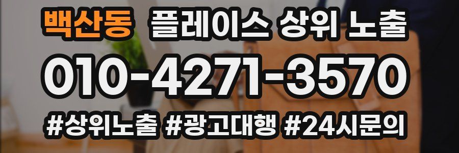 백산동 플레이스 상위 노출