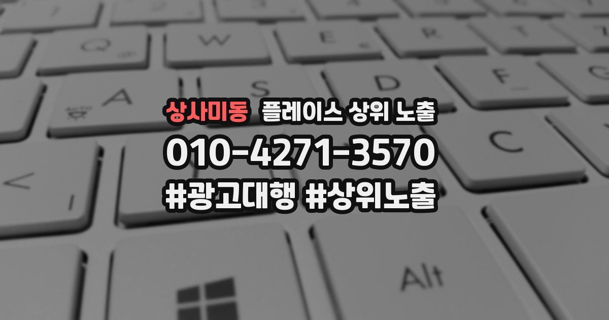 상사미동 플레이스 상위 노출