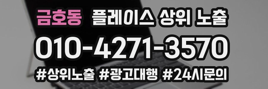 금호동 플레이스 상위 노출