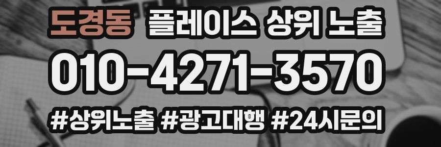 도경동 플레이스 상위 노출