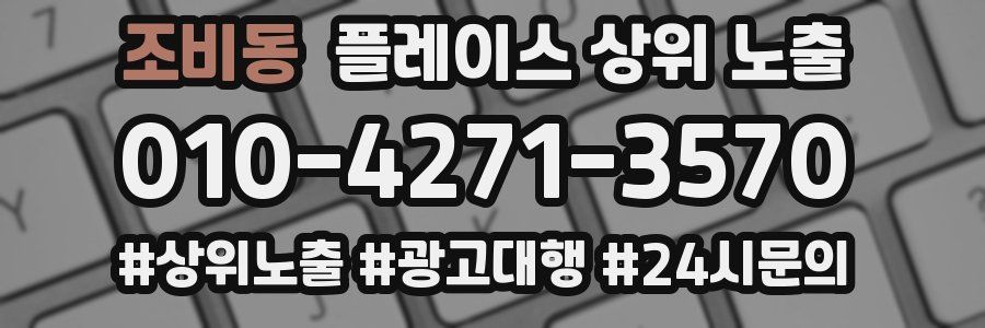 조비동 플레이스 상위 노출