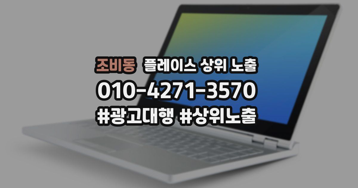 조비동 플레이스 상위 노출