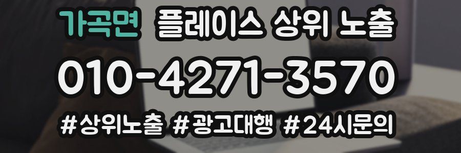 가곡면 플레이스 상위 노출