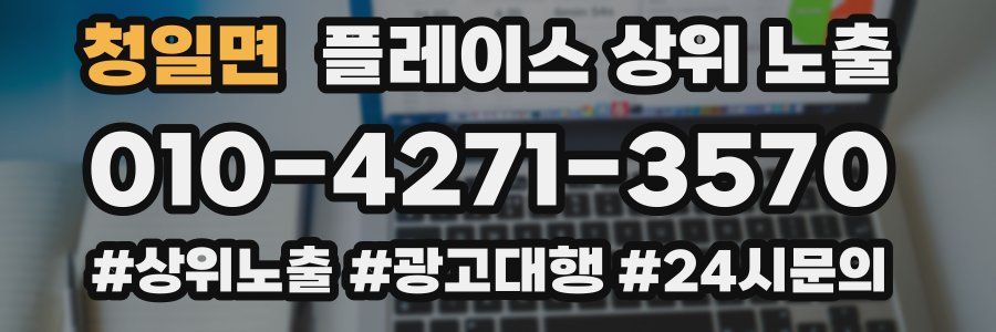 청일면 플레이스 상위 노출