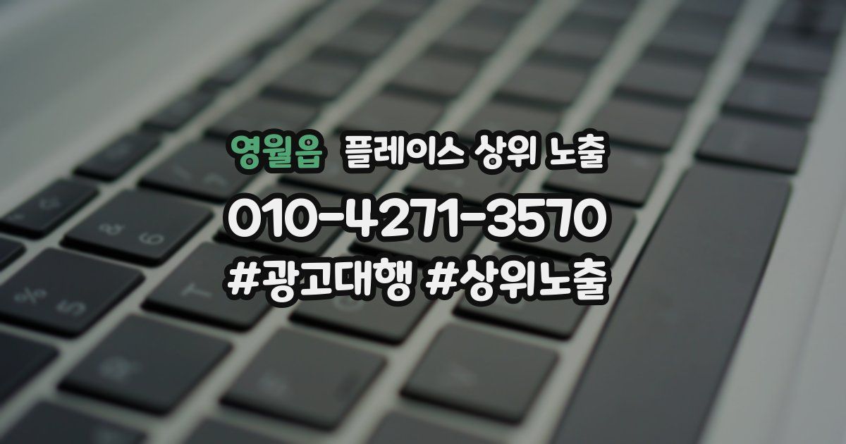 영월읍 플레이스 상위 노출