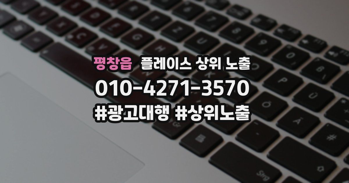평창읍 플레이스 상위 노출
