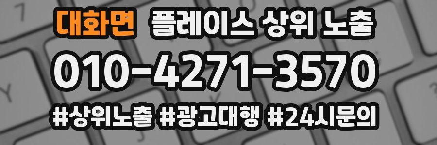 대화면 플레이스 상위 노출