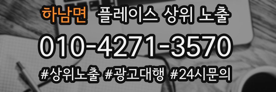하남면 플레이스 상위 노출