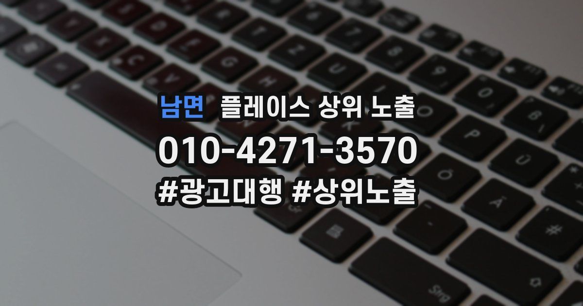 남면 플레이스 상위 노출