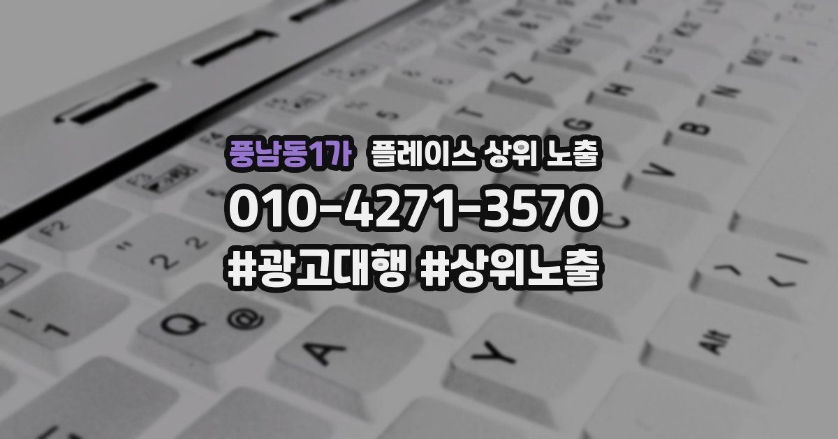 풍남동1가 플레이스 상위 노출
