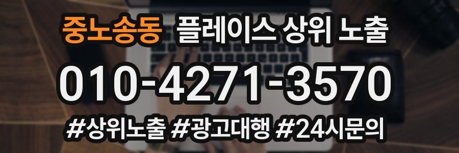 중노송동 플레이스 상위 노출