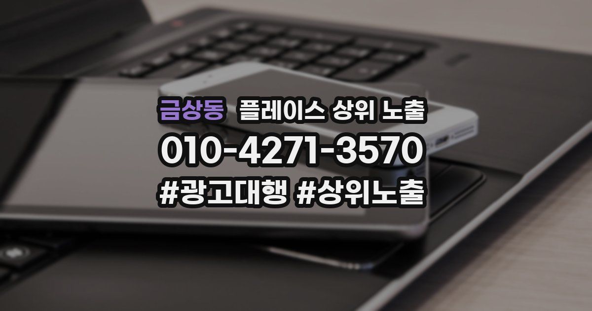 금상동 플레이스 상위 노출