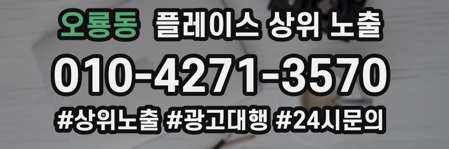 오룡동 플레이스 상위 노출