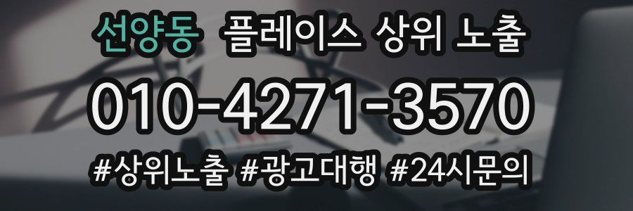 선양동 플레이스 상위 노출