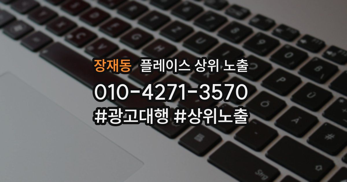 장재동 플레이스 상위 노출