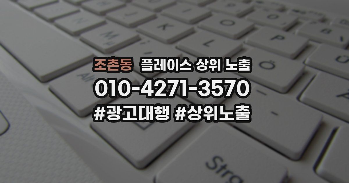 조촌동 플레이스 상위 노출