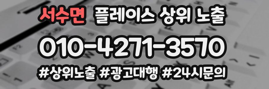 서수면 플레이스 상위 노출