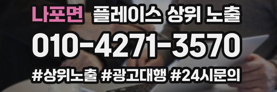 나포면 플레이스 상위 노출