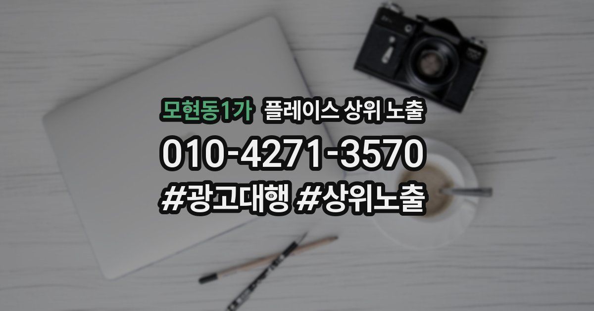 모현동1가 플레이스 상위 노출