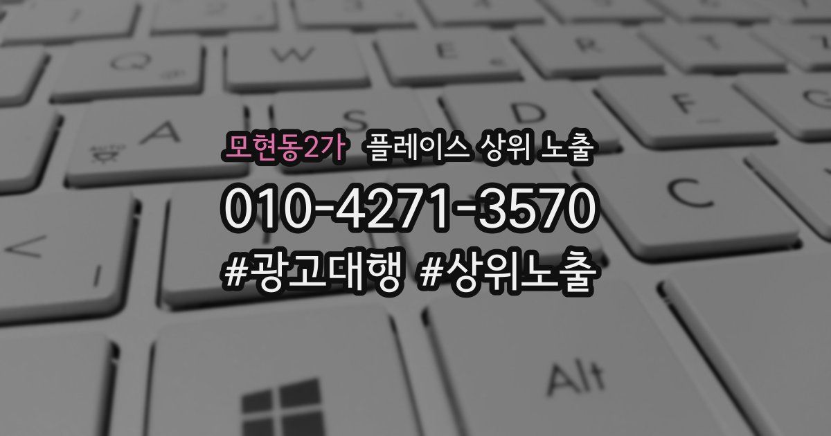 모현동2가 플레이스 상위 노출
