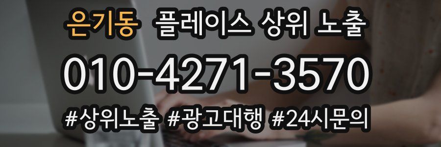은기동 플레이스 상위 노출