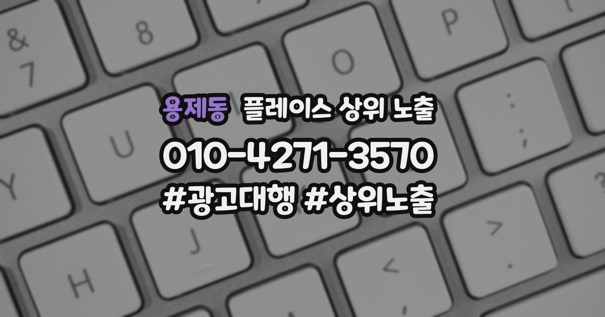 용제동 플레이스 상위 노출