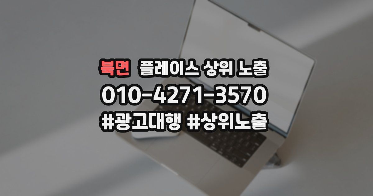 북면 플레이스 상위 노출