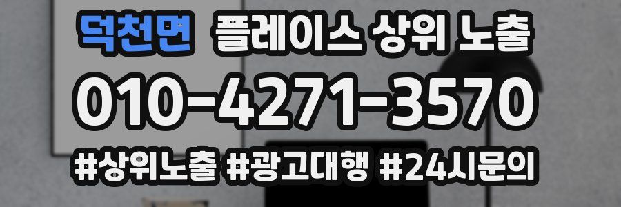 덕천면 플레이스 상위 노출