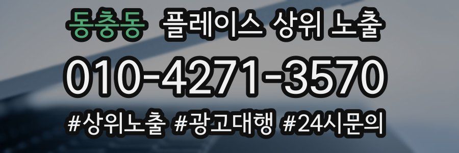 동충동 플레이스 상위 노출