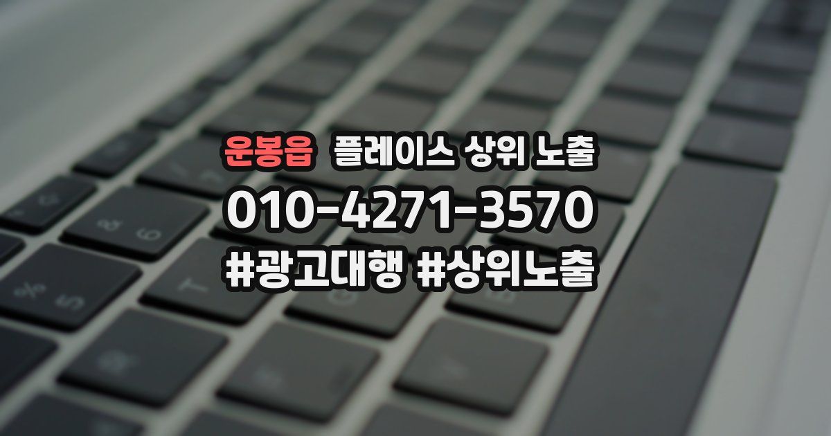 운봉읍 플레이스 상위 노출