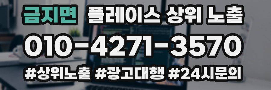 금지면 플레이스 상위 노출