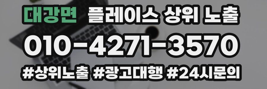 대강면 플레이스 상위 노출