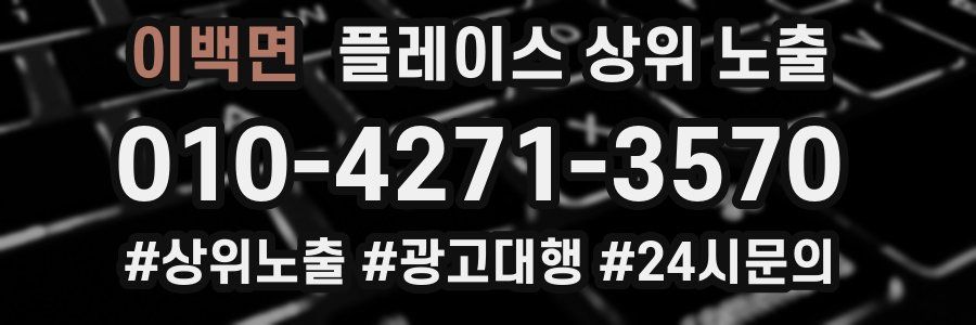 이백면 플레이스 상위 노출