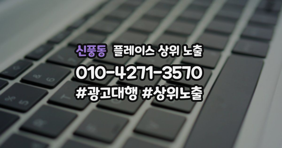 신풍동 플레이스 상위 노출